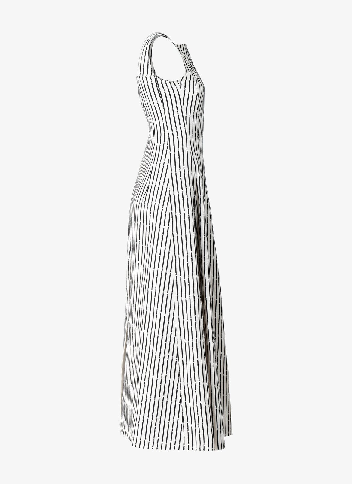 SLEEVELESS DRESS TRIANON IVORY/BLACK ALAÏA IVORY/BLACK SLEEVELESS DRESS TRIANON IVORY/BLACK